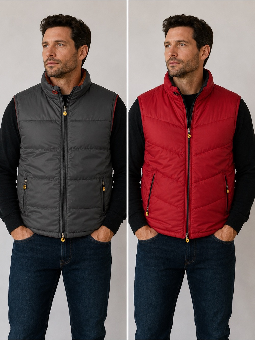 Roper Men’s Large Red Feather Down Puffer Vest Western Outdoor Full Zip